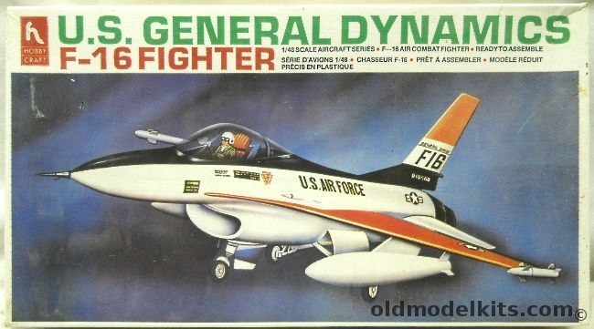 Hobby Craft 1/48 General Dynamics F-16 Fighting Falcon - Prototype Demonstrator or Combat Version, HC1510 plastic model kit